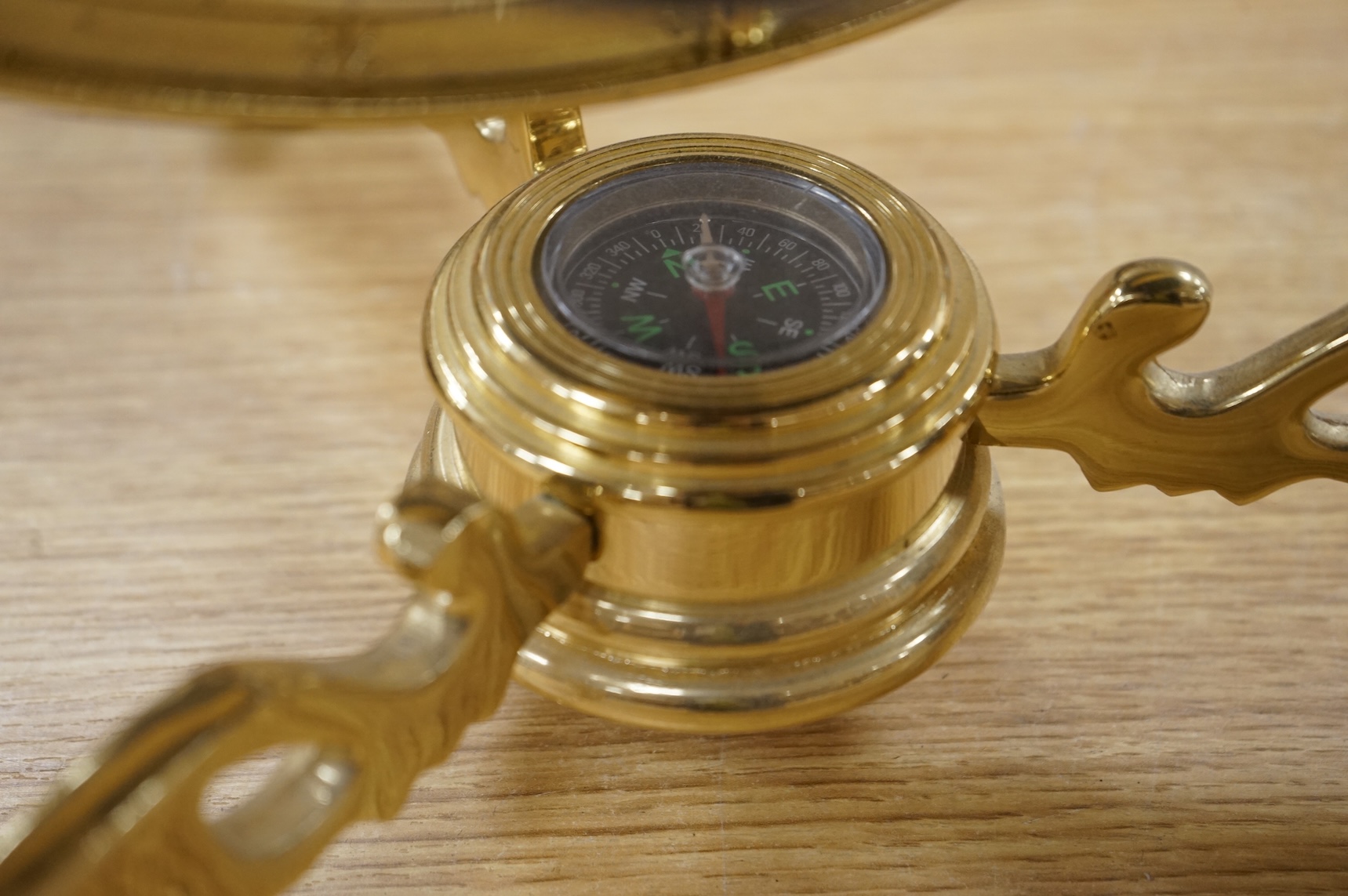 A modern hardstone veneered terrestrial globe